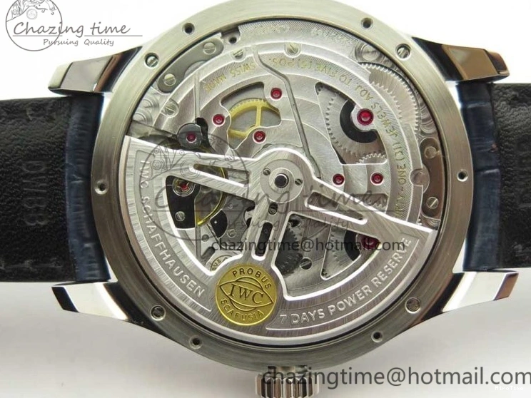 MIROTIME 1219 Affordable Portuguese Real PR Real Annual Calendar IW5035 ZF 1:1 Best Edition White Dial Blue Markers on Blue Leather Strap A 7143